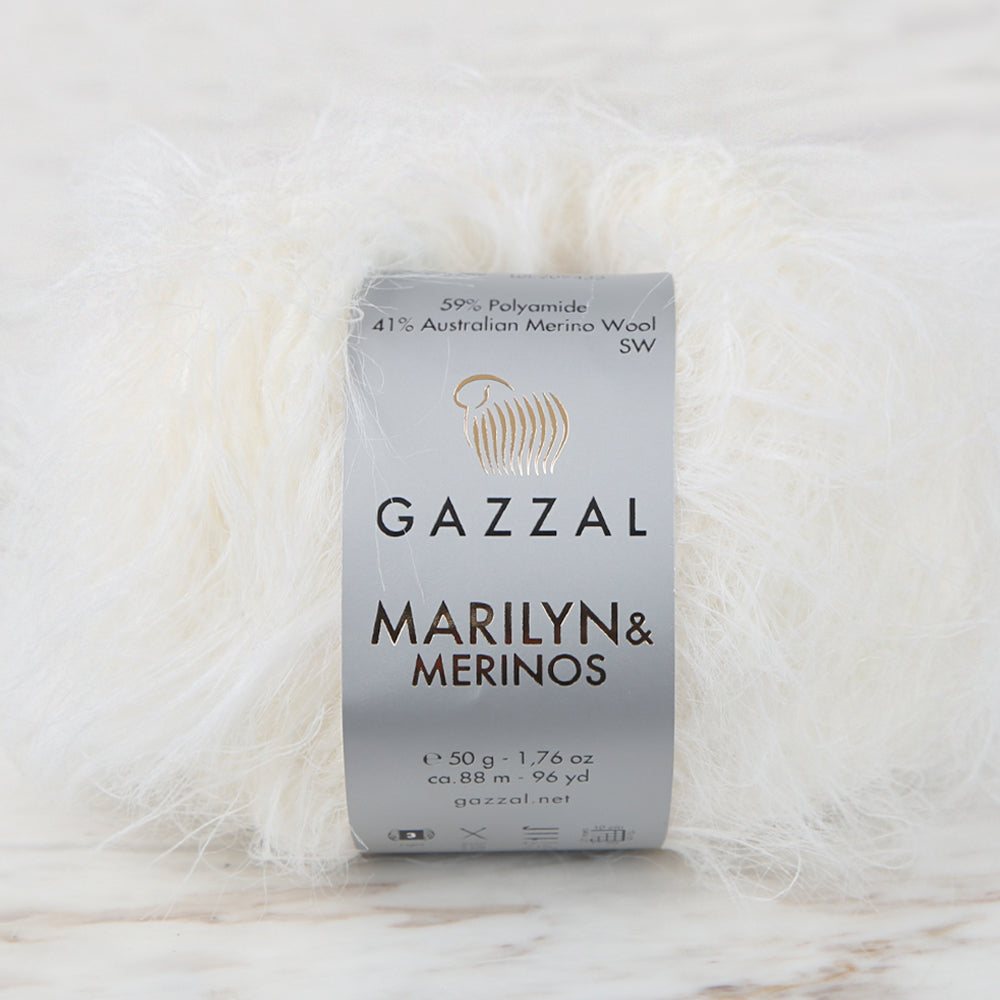 Gazzal Marilyn&Merinos Krem El Örgü İpi - 8269